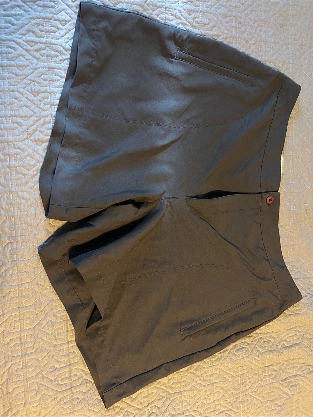 Lands' End Black Women's Shorts with Lime Dot Trim
